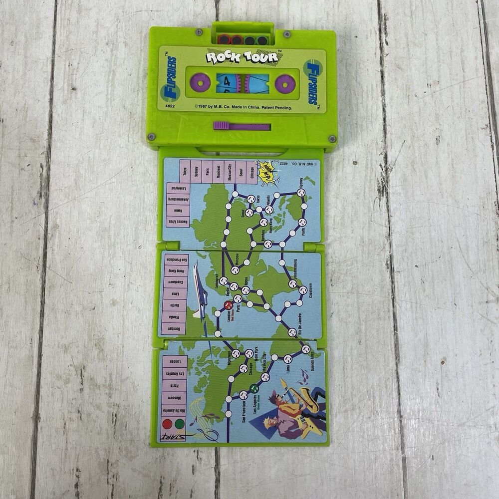 Flipsiders Rock Tour 1987 Milton Bradley Cassette Travel Game - 100% Complete